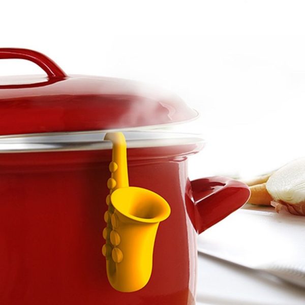 Horn Saxophone Silicone Pot Cover Raises Anti-overflow Device, Random Color Delivery - Image 5