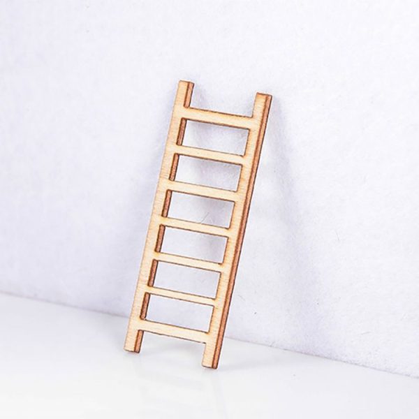 5pcs Simulation Ladder Decoration Wooden Staircase Corridor Micro Landscape Succulent Potted DIY Decorations - Image 3