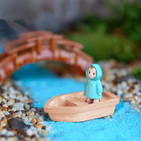 3 PCS Retro Wooden Boat Model Resin Craft Accessories, Size: Small