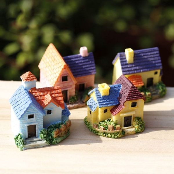 2 PCS Moss Micro Landscape Succulent Flower Pot Decoration Ornaments Mini Brick Tile Country House DIY Model, Color Random Delivery - Image 2