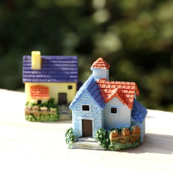 2 PCS Moss Micro Landscape Succulent Flower Pot Decoration Ornaments Mini Brick Tile Country House DIY Model, Color Random Delivery - Image 3