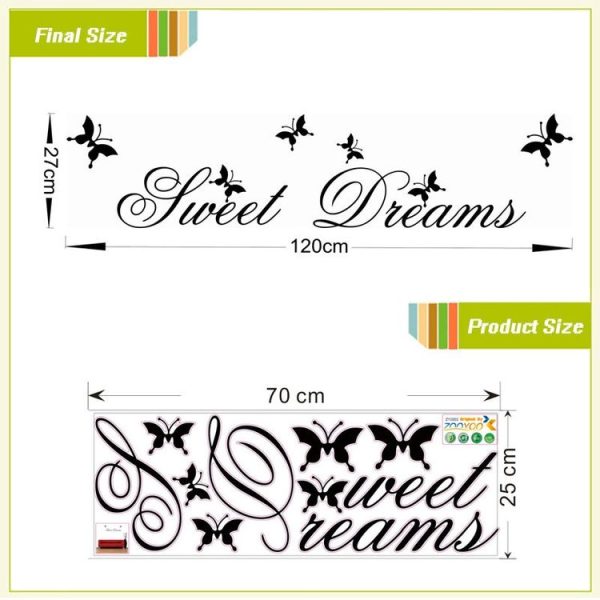 Sweet Dreams Wall Stickers Bedroom DIY Home Decoration - Image 5