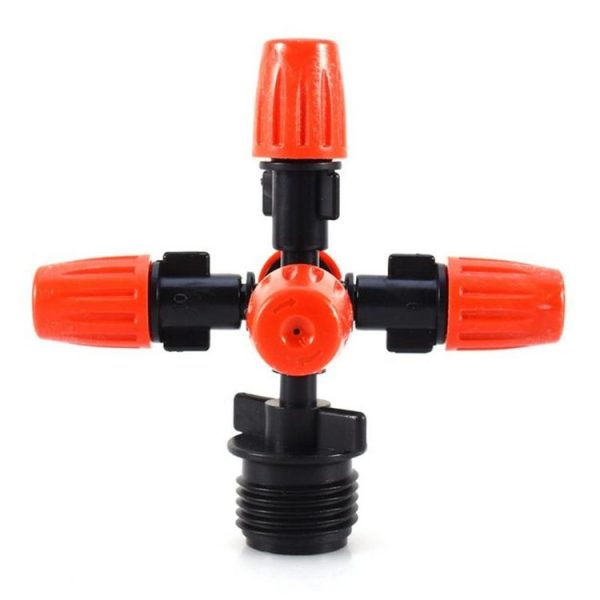 2 PCS Cross Five Outlet Spray Nozzle Gardening Greenhouse Watering Spray - Image 2