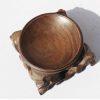 Crystal Ball Wenwan Wooden Base Ornaments, Specification: Black Elm 2.5x2.5cm