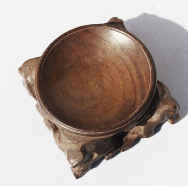 Crystal Ball Wenwan Wooden Base Ornaments, Specification: Black Elm 2.5x2.5cm - Image 2