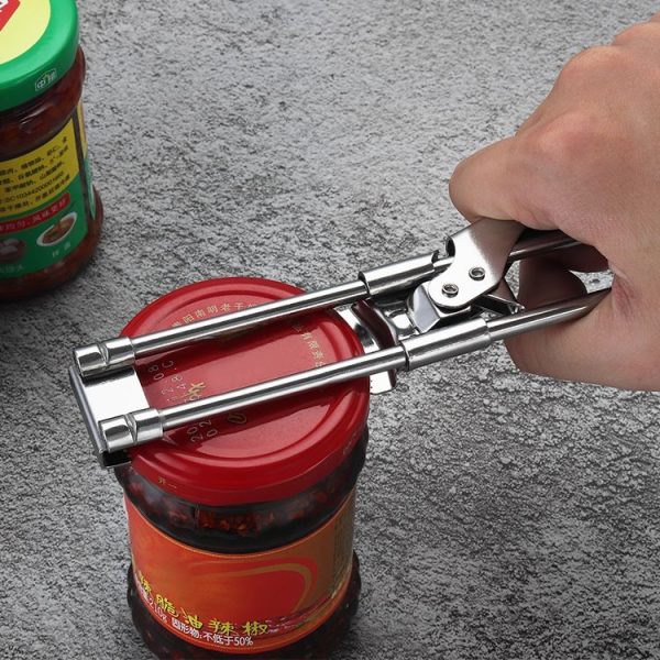 Stainless Steel bottle Opener Adjustable Can Opener Jam Bottle Opener Gadget - Image 7