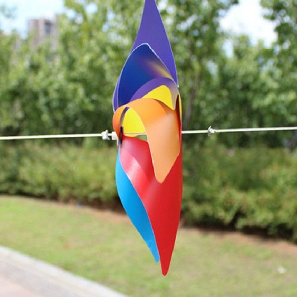 10 PCS Eight-leaf Colorful Plastic Windmill String Garden Outdoor Decoration Children Toys Diameter: 28 cm - Image 4