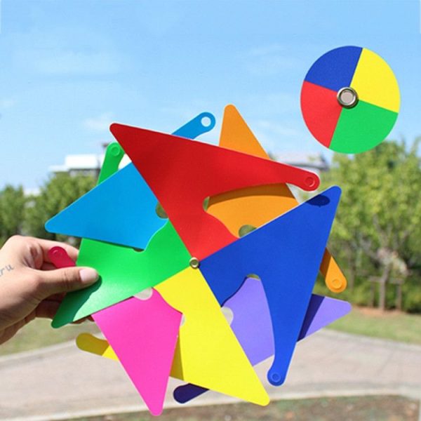 10 PCS Eight-leaf Colorful Plastic Windmill String Garden Outdoor Decoration Children Toys Diameter: 28 cm - Image 5