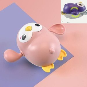 4 PCS Cartoon Little Penguin Winds up on a Chain Playing Toy (Calo Powder)