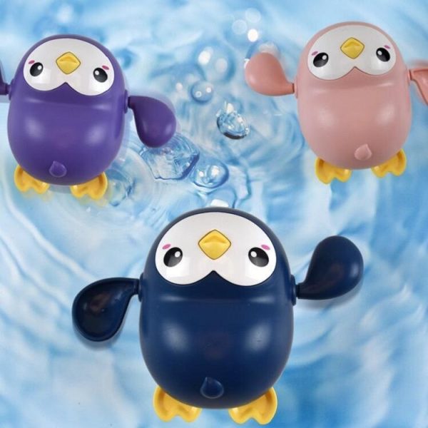 4 PCS Cartoon Little Penguin Winds up on a Chain Playing Toy (Calo Powder) - Image 3