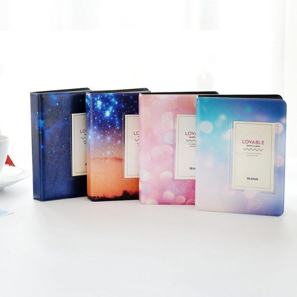 3 inch Colorful Starry Series PU Cover Album Photo Movie Ticket Storage Collection Photo Album Book (Pink Light Spot) - Image 7