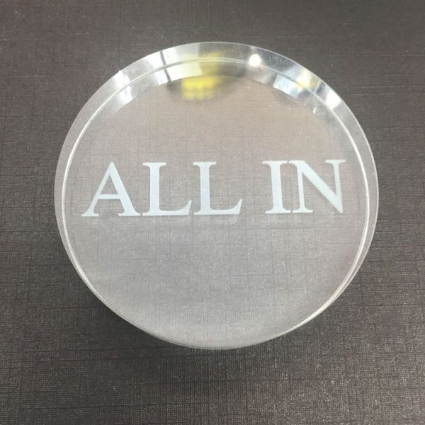 2 PCS Transparent Acrylic Casino Poker Chip Bingo Tags, Random Style Delivery - Image 2