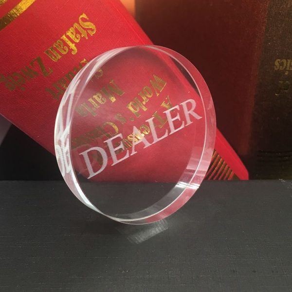 2 PCS Transparent Acrylic Casino Poker Chip Bingo Tags, Random Style Delivery - Image 3