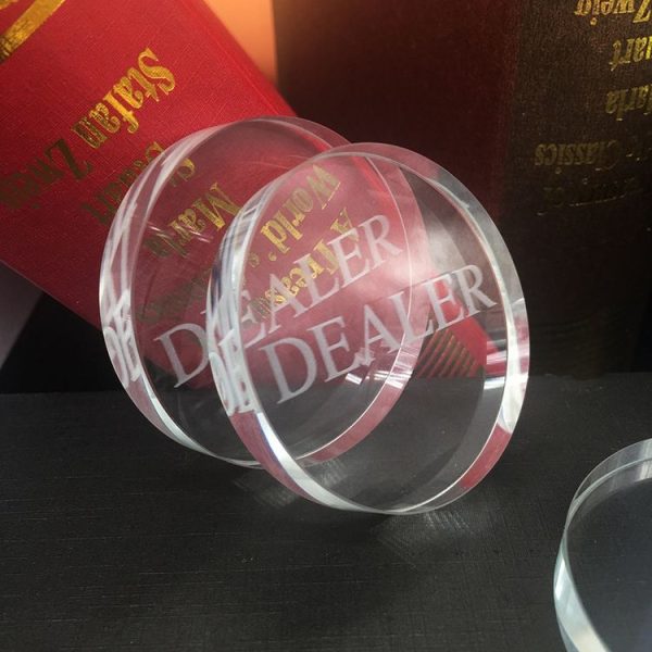 2 PCS Transparent Acrylic Casino Poker Chip Bingo Tags, Random Style Delivery - Image 4