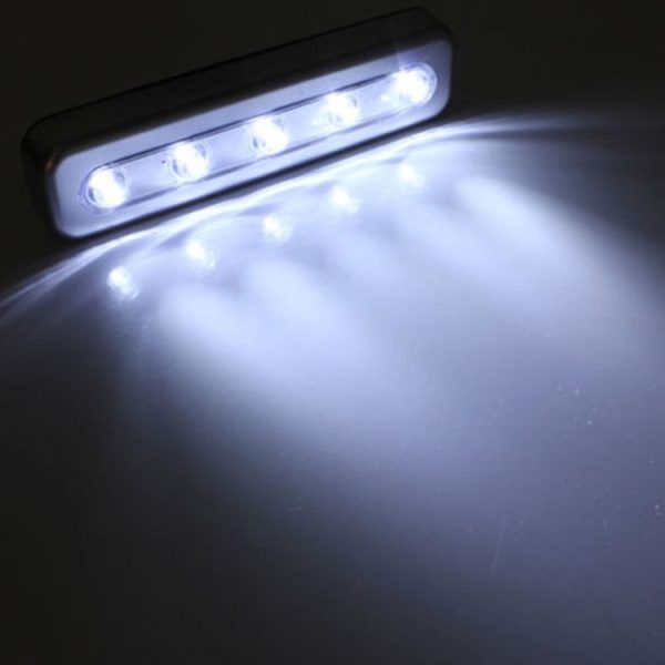 5 LEDs High Lighting Long Touch Light LED Night Light Pat Lamp (Black) - Image 8