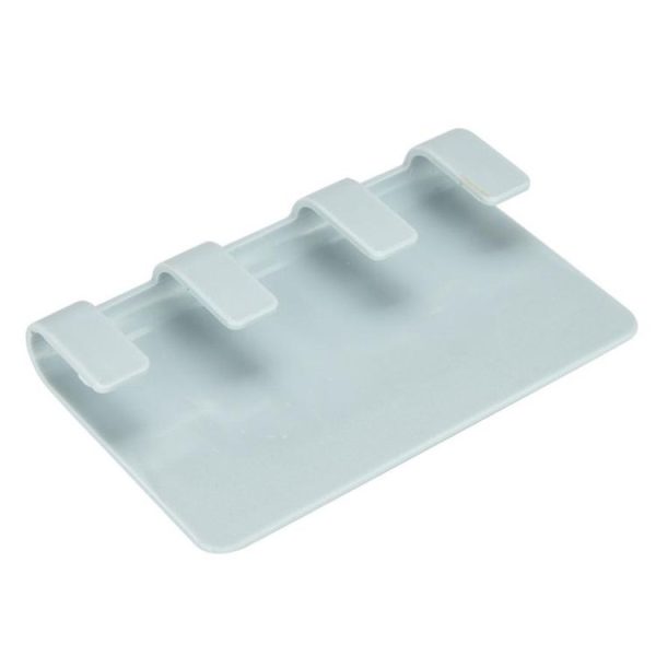Practical Wall Sticking Phone Charging Holder Socket Strong Sticky Adhesive Sopport Rack Shelf With Hooks (Blue) - Image 5