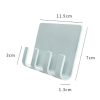 Practical Wall Sticking Phone Charging Holder Socket Strong Sticky Adhesive Sopport Rack Shelf With Hooks (Blue) - Image 6