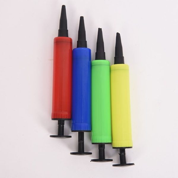 Balloon Pump Mini Plastic Hand Held Balloon Inflator Air Pump Portable Decoration Tools, Color Random - Image 4