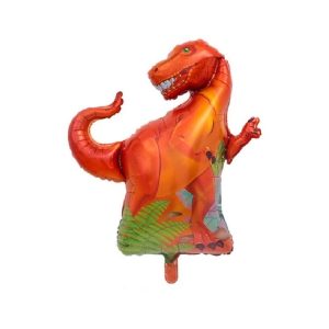 2 PCS Dinosaur Modeling Aluminum Foil Balloon Children Birthday Decoration Party Supplies Toy, Size: Large, Style: Red Tyrannosaurus