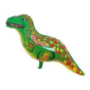2 PCS Dinosaur Modeling Aluminum Foil Balloon Children Birthday Decoration Party Supplies Toy, Size: Large, Style: Green-spotted Dinosaur