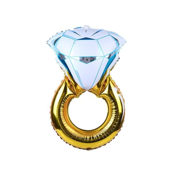 Wedding Marriage Room Decoration Balloon Diamond Ring Foil Balloon, Specification: Super Big Diamond Ring - Image 2