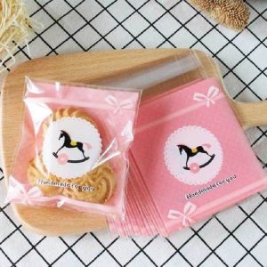 10 PCS Christmas Self Sealing Bag Plastic Candy Cookies Pouches Gift Bag (Trojan)