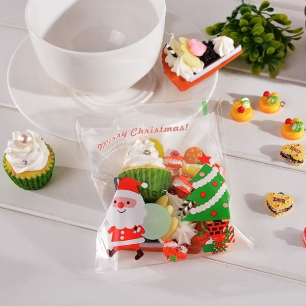 10 PCS Christmas Self Sealing Bag Plastic Candy Cookies Pouches Gift Bag (Trojan) - Image 3