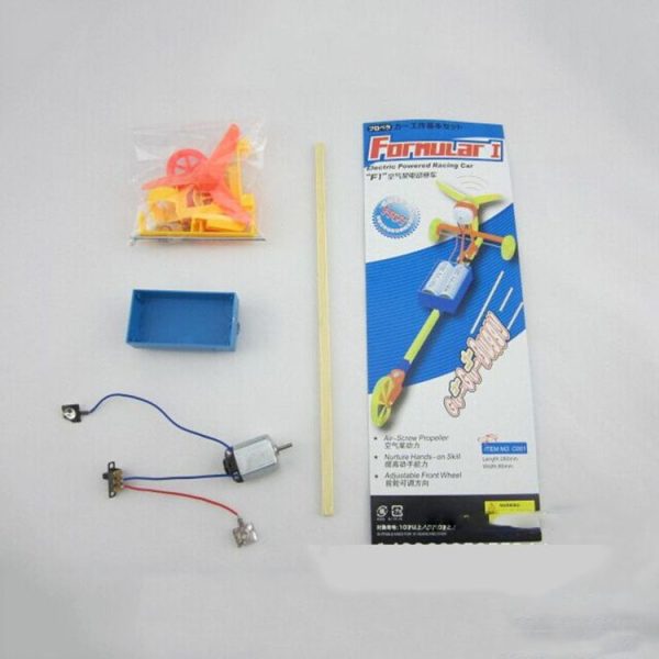 3 PCS Electric Air Powered Racing Car DIY Assembly Toy Kit Science Educational Learning Aerodynamic Solar Toy Random Color - Image 6