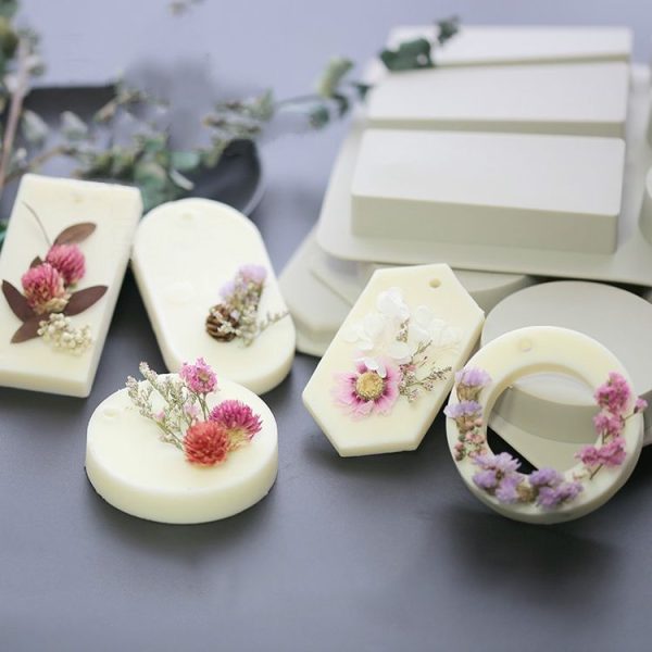 Aromatherapy Wax Handmade Soap Silicone Mold, Specification: Three Rectangle Three Oval - Image 5