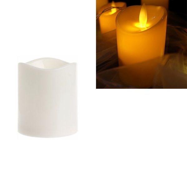 Cylindrical LED Electronic Candle Light Simulation Wedding Candlestick Candle, Size: 10x7.5cm