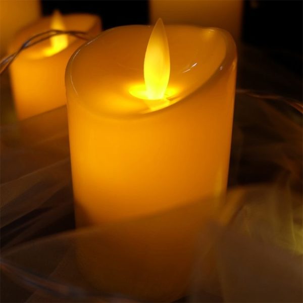Cylindrical LED Electronic Candle Light Simulation Wedding Candlestick Candle, Size: 10x7.5cm - Image 6