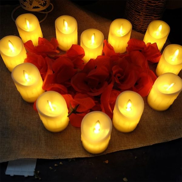 Cylindrical LED Electronic Candle Light Simulation Wedding Candlestick Candle, Size: 15x7.5cm with remote control - Image 7