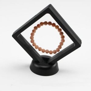 Suspension Brooch Box Frame Box Jewelry Display Cabinet (Black With Base)