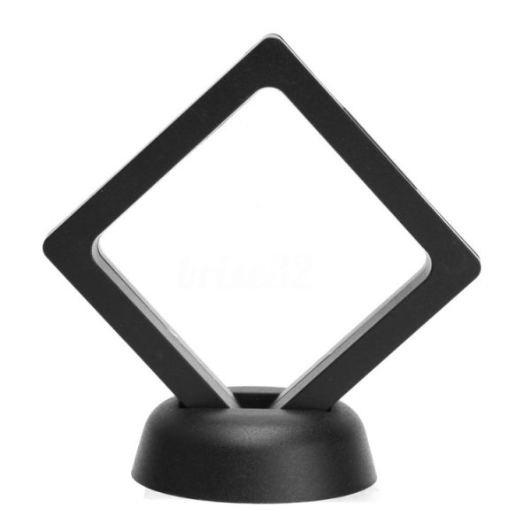 Suspension Brooch Box Frame Box Jewelry Display Cabinet (Black With Base) - Image 2
