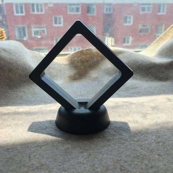 Suspension Brooch Box Frame Box Jewelry Display Cabinet (Black With Base) - Image 4
