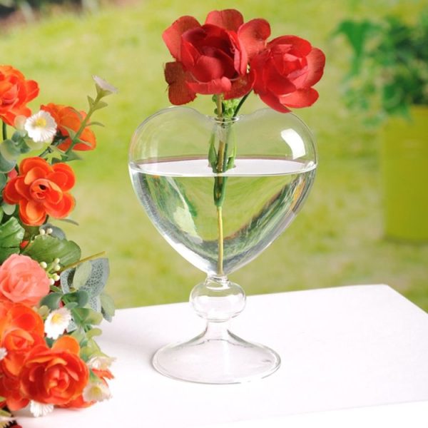 Creative Love Glass Vase Home Decoration - Image 2