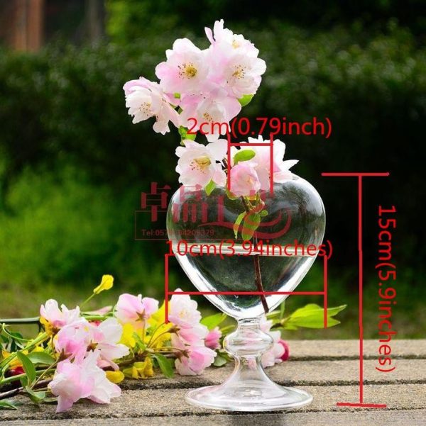 Creative Love Glass Vase Home Decoration - Image 4