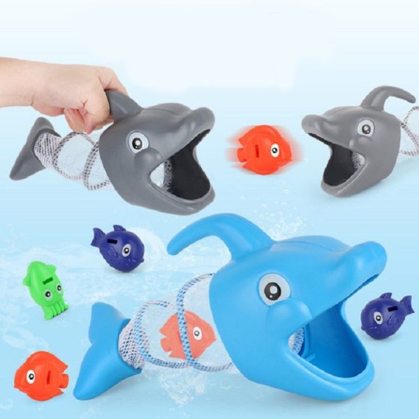 4 PCS / Set Children Playing in the Water Cartoon Dolphin Bathing Fish Fishing Toy (Blue) - Image 4