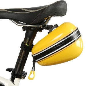 Waterproof Bicycle Bag Mini Cushion Bag Mountain Bike Hard Shell Tail Bag (Yellow)