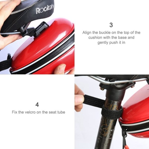 Waterproof Bicycle Bag Mini Cushion Bag Mountain Bike Hard Shell Tail Bag (Yellow) - Image 7
