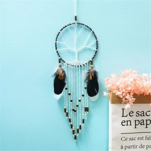 Mysterious Tree Dream Catcher Ornaments Indoor Bedroom Decor Handmade Wind Chimes Hanging Pendant Dream Catcher