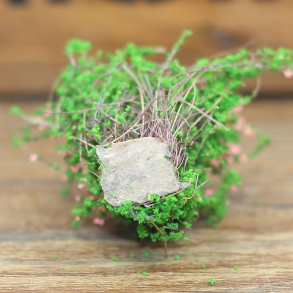 Artificial Handmade Model Material Sand Table Building Bush Flower Finished Flower (White Pink Flower) - Image 3