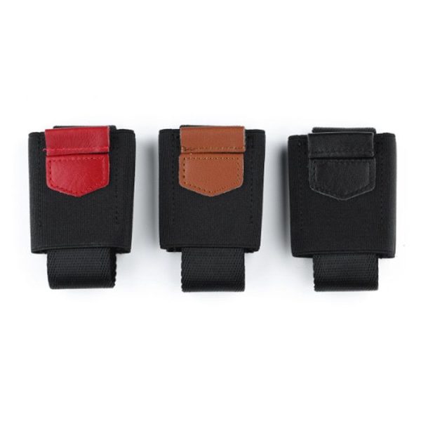 Elastic Card Holder Men and Women Leather Credit Card Holder (Black) - Image 3