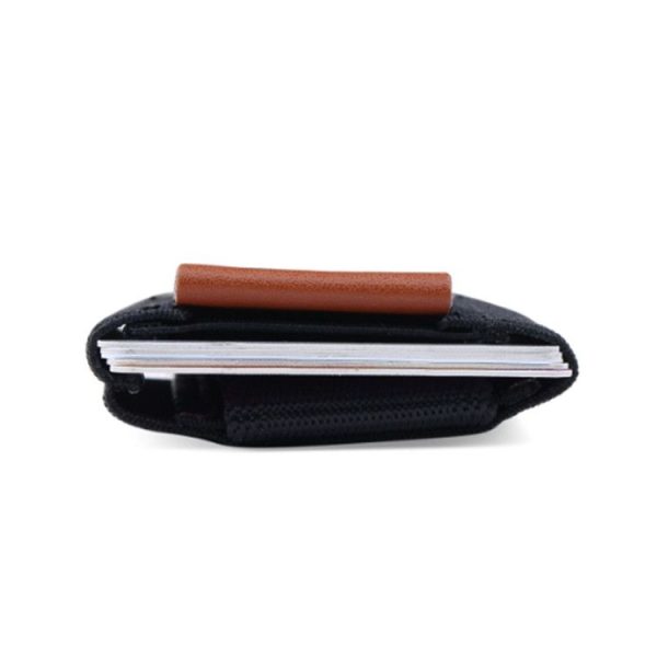 Elastic Card Holder Men and Women Leather Credit Card Holder (Black) - Image 5