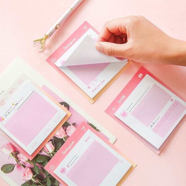 4 PCS Lovely Pink Circle of Friends Memo Pad Planner Sticky Notes Paper Sticker Notepad Kawaii Stationery (Fairy Dynamics) - Image 4
