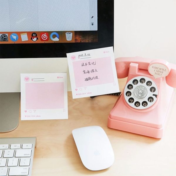 4 PCS Lovely Pink Circle of Friends Memo Pad Planner Sticky Notes Paper Sticker Notepad Kawaii Stationery (Fairy Dynamics) - Image 5