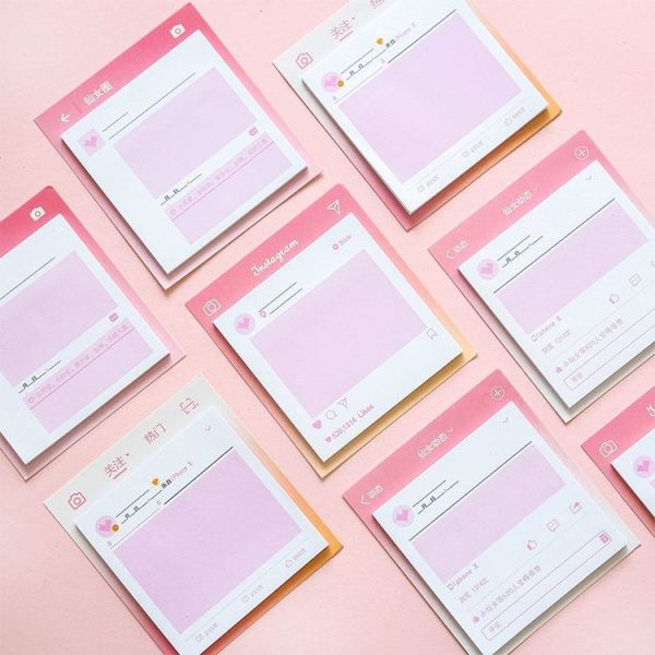4 PCS Lovely Pink Circle of Friends Memo Pad Planner Sticky Notes Paper Sticker Notepad Kawaii Stationery (Fairy Dynamics) - Image 6
