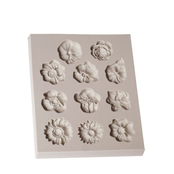 Fondant Cake Silicone Mold Chocolate Mold DIY Trumpet Flower Sun Flower Baking Decoration (Pink) - Image 5