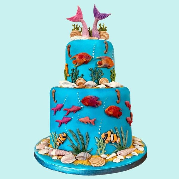 2 PCS Fondant Chocolate Dry Pes Fish Model Marine Animal Silicone Mould (Gray 50-1138) - Image 4