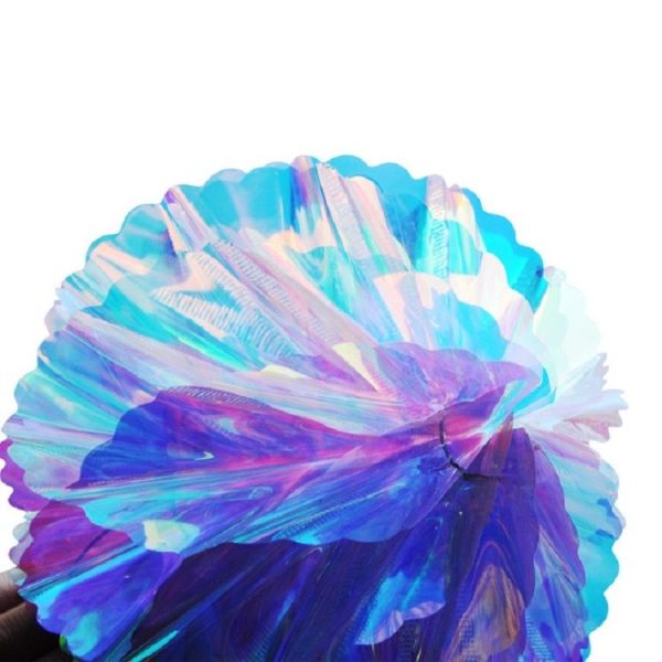 2 PCS Neon Film Honeycomb Ball Ornaments Wedding Birthday Party Decoration Supplies, Size: 20cm (As Show) - Image 8